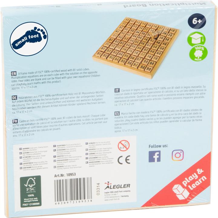 Produktbild small foot Rechenbrett Das kleine 1x1 (Deutsch, Italienisch, Französisch, Englisch, Schweizerdeutsch)