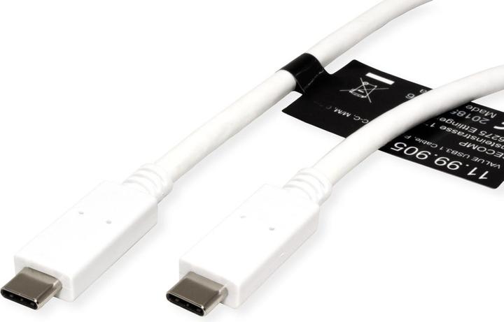 Produktbild Value USB3.2 Gen2 Cable (PD20V.5A). C-C. M/M. 0.5m (0.50 m, USB 3.2 Gen 2, 100 W)
