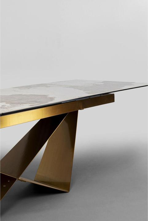 Produktbild Kare Design Ausziehtisch Connesso Brass 200(+60)x100cm