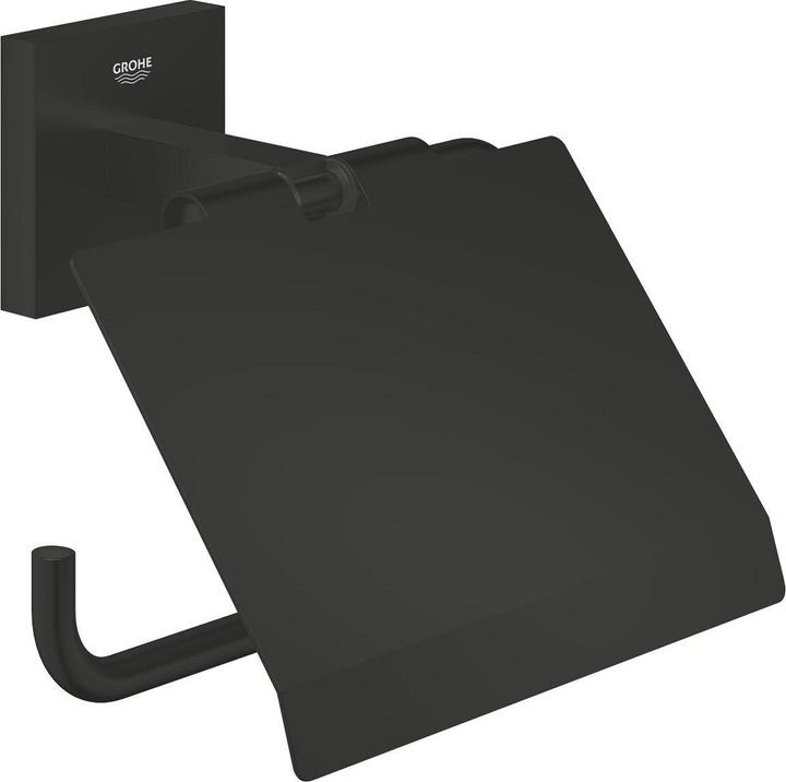 Grohe Start Cube QuickFix WC-Papierhalter, kleben oder bohren, mattschwarz
