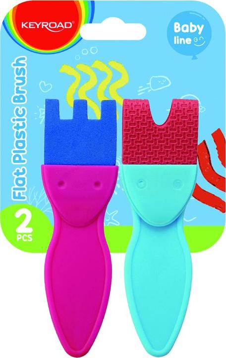 Immagine prodotto Keyroad Pennelli creativi per pittura, pennelli piatti, 2 pezzi, pendente