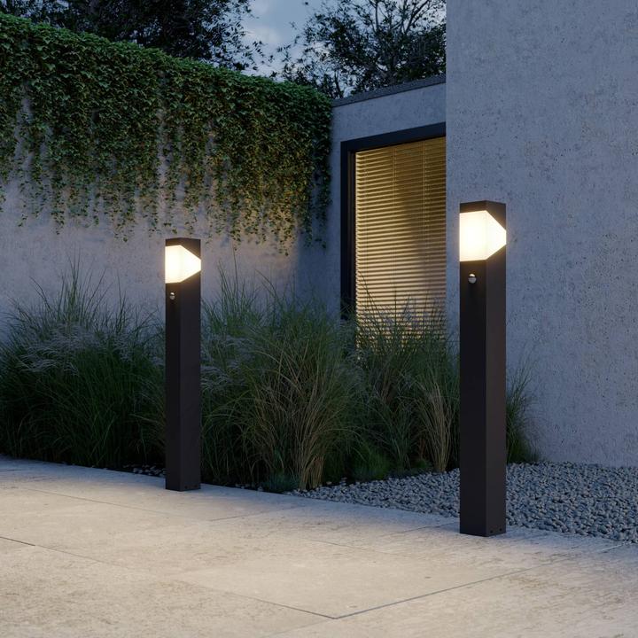 Produktbild Lucande Kiran Aussen Garten Leuchte w/Sensor H100 Graphite (E27, IP44)