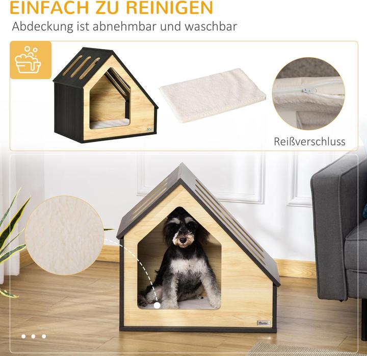 Actual product image PawHut Dog kennel with cushion (Dog house)