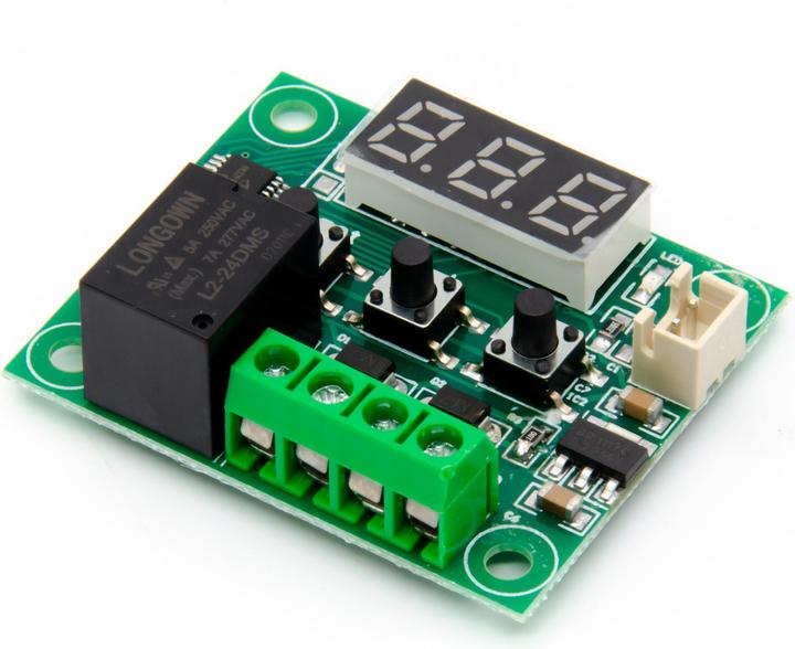 Actual product image Purecrea W1209 24V temperature controller with relay switching