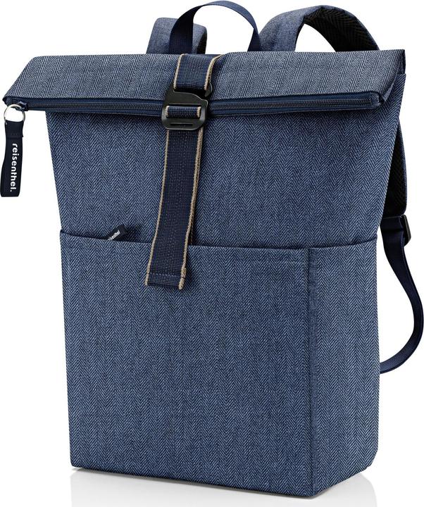 Actual product image reisenthel Casual Backpack Rolltop backpack Herringbone Dark Blue (22 l)