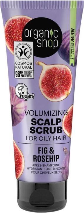 Organic Shop Volumizing Scalp Scrub for Oily Hair Fig and Rosehip 75ml (75 ml)