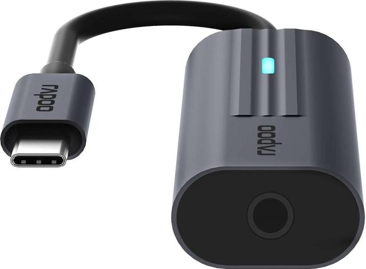 Produktbild Rapoo USB-C Adapter, USB-C auf 3,5 mm Audio, grau