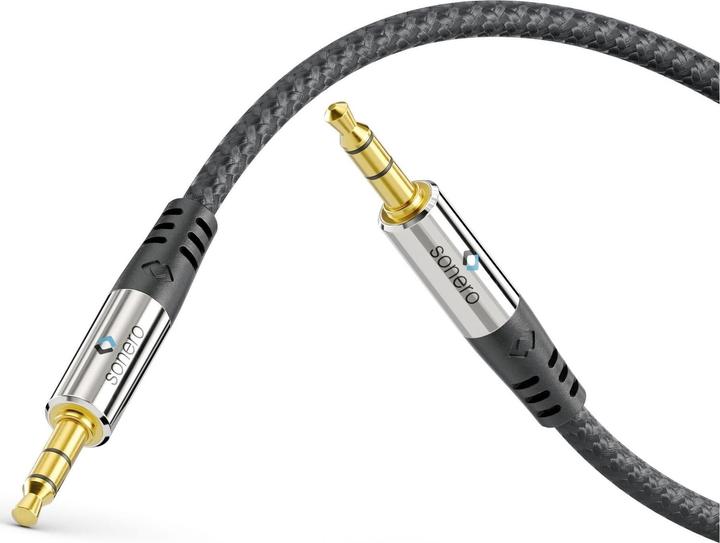 Produktbild Sonero Audio-Kabel 3.5 mm Klinke mit Nylonmantel 1 m (1 m, 3.5mm Klinke (AUX))