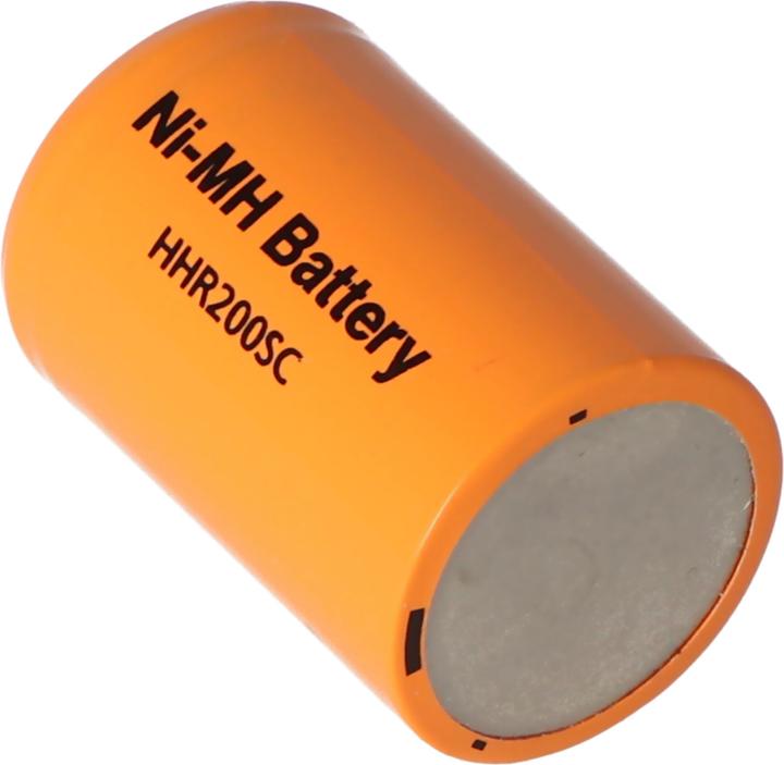 Actual product image Panasonic 4/5 SUB-C HHR200SC NiMH Akku Flattop Abmessungen 22,2x34mm (4/5 SC, 2000 mAh)