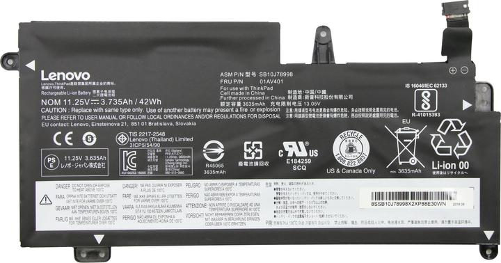 Produktbild Lenovo Simplo Laptop-Batterie Lithium-Ionen 3 Zellen 3,375 Ah 42 Wh (3 Zellen, 3375 mAh)