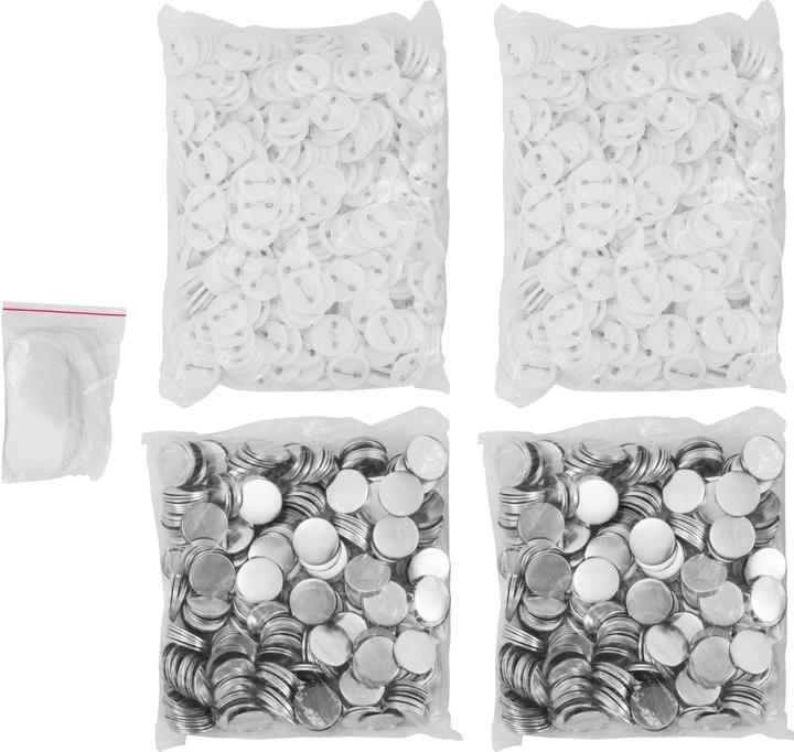 Produktbild Uniprodo Buttonrohlinge 1.000 St. Ansteckbuttons Ø 37mm Buttons Rohlinge Metall Folie PET