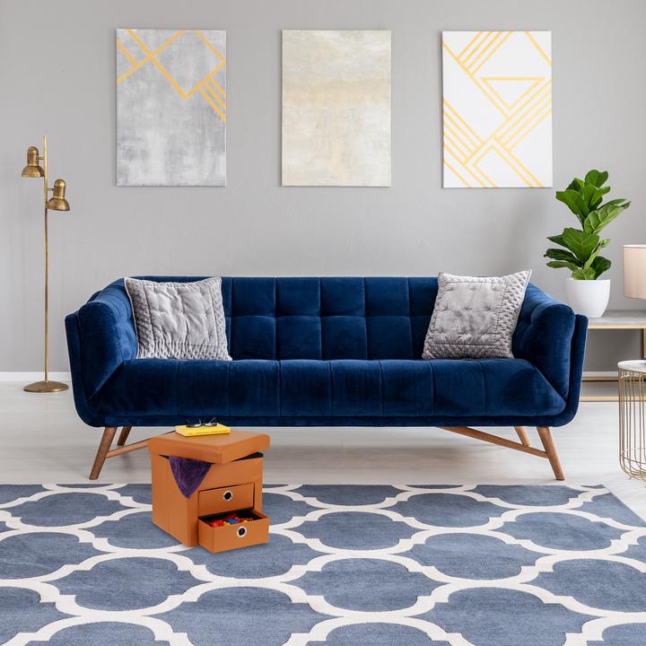 Actual product image Relaxdays Storage pouffe