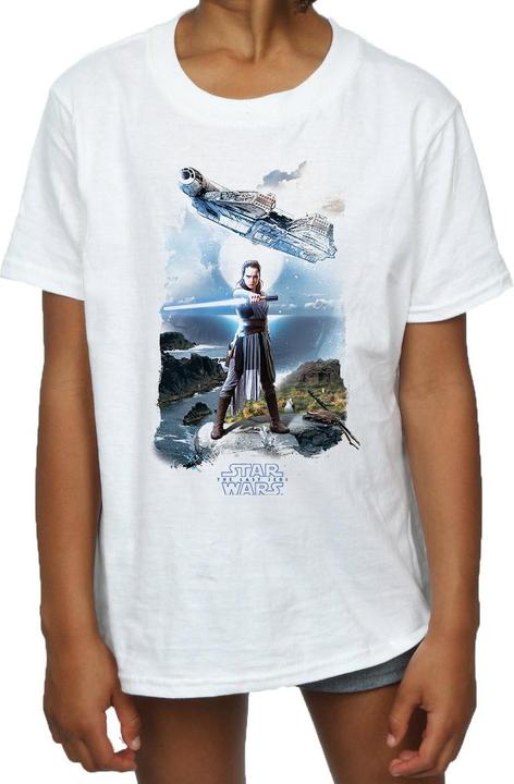Image du produit Star Wars Rey Faucon Millenium T-shirt en coton fille (152, 158)