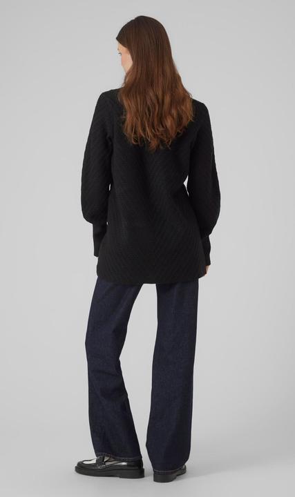 Produktbild Vero Moda VMANJASTINNA LONG V-NEK PULLOVER GA EXC Strickpullover (XS)