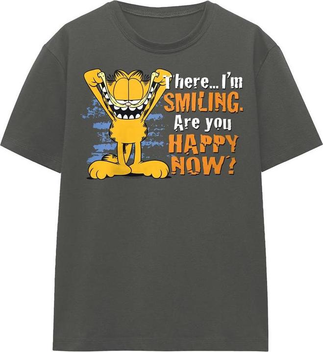 Actual product image Garfield Unisex Adult Smiling T-Shirt (S)