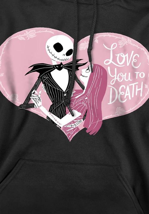 Immagine prodotto The Nightmare Before Christmas Love You To Death Felpa con Cappuccio San Valentino Uomo (M)