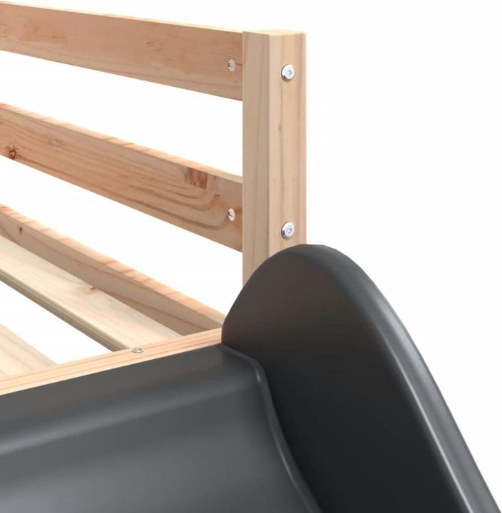 Produktbild VidaXL Etagenbett mit Rutsche und Gardinen (90 x 200 cm)