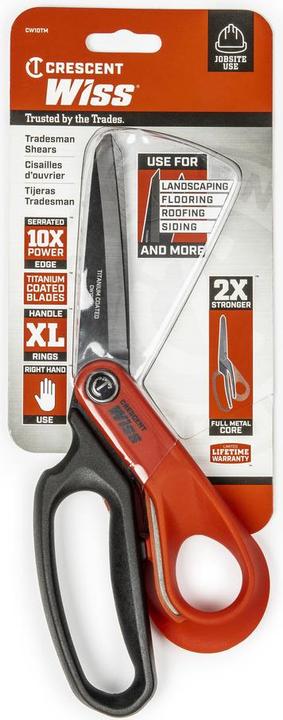 Actual product image Crescent Robust, titanium-coated craftsman's shears, stainless steel 254 mm (25.40 cm)