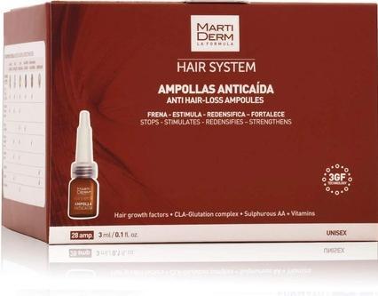 Actual product image Martiderm 3Gf Hair Loss Treatment 28 Ampoules