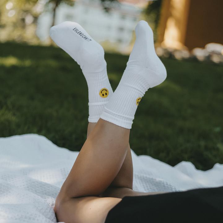 Produktbild Eulenschnitt Socken Smiley gelb S Gr.35-38 (35 - 38)