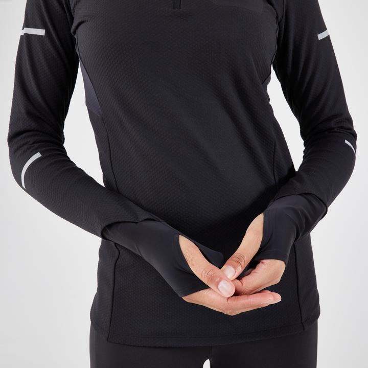 Produktbild Kiprun Laufshirt langarm Damen - Warm Light schwarz (42)