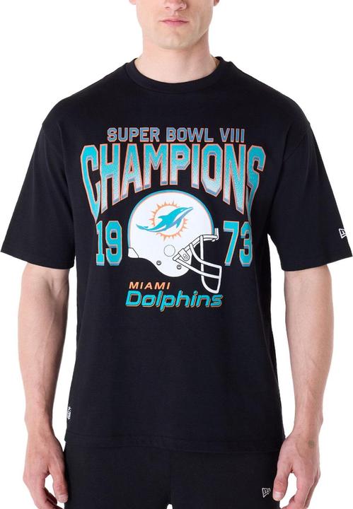 New Era NFL Shirt - HELMET Miami Dolphins schwarz - L (L)