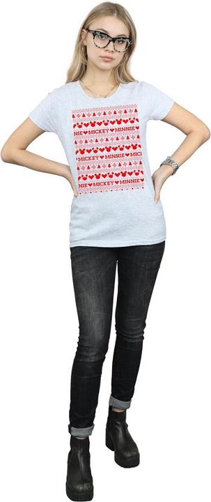 Immagine prodotto Disney Mickey And Minnie Christmas Fair Isle Maglietta Donna (M)