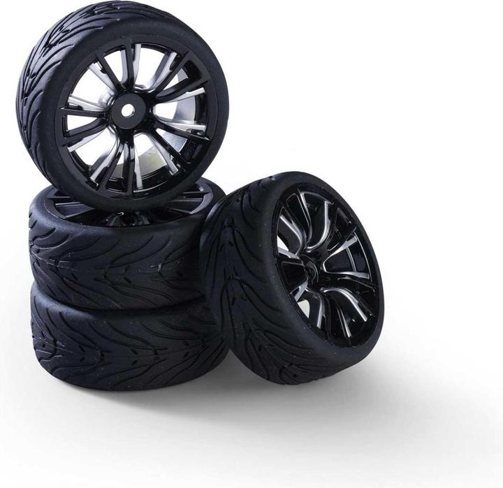Carson 1:10 Wheel set M-Design (4) silver/black.