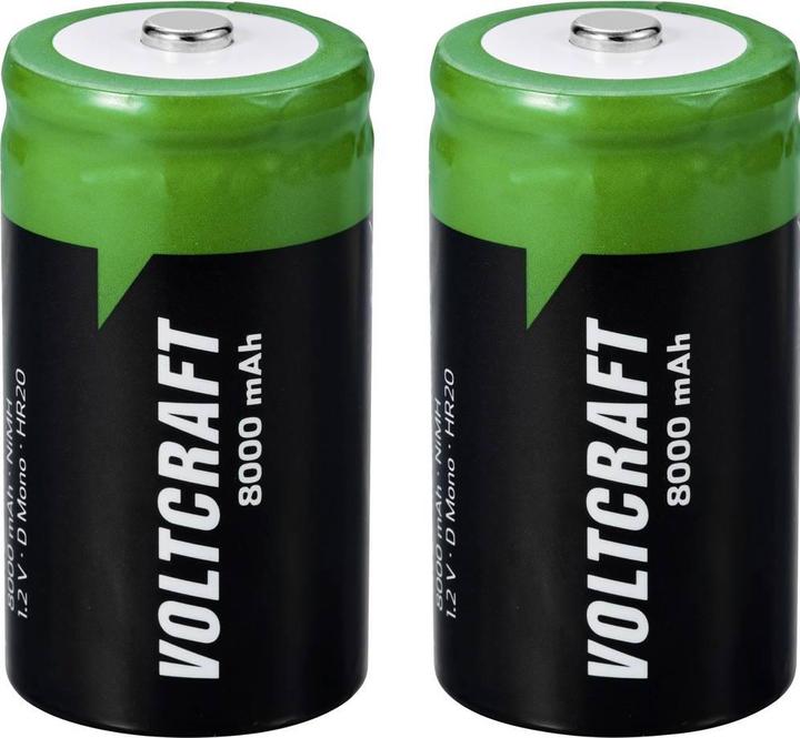 Image du produit Voltcraft VC-16026035 Mono (D)-Akku NiMH 8000 mAh 1.2 V 2 St. (2 pcs, 8000 mAh)