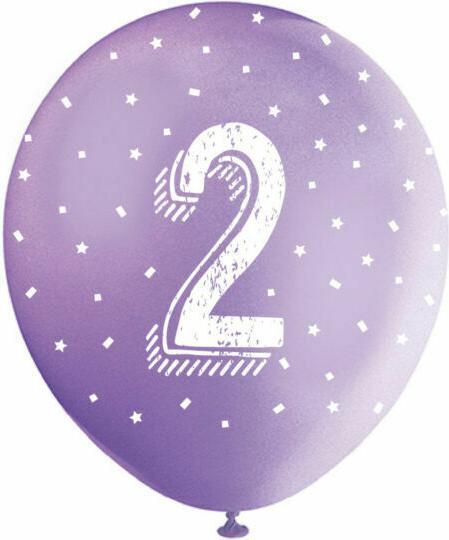 Image du produit Unique Ballons 2 ans assortis 30cm (5pcs) (5 x)