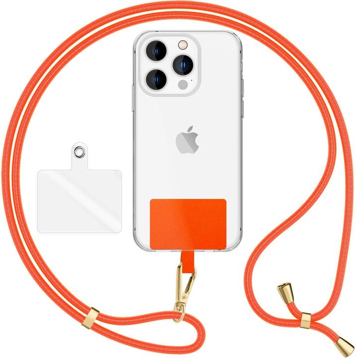 Actual product image Nalia Handyband + Pad für Hülle zum Umhängen, Karabinerhaken Anhänger aus Metall (gold)