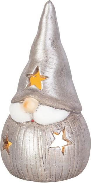 Produktbild MICA Living Windlicht - Wichtel - silber - ca. 9 x 8,5 x 16,5 cm