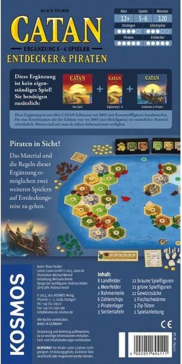 Actual product image Kosmos The Settlers of Catan - Supplementary Set for Explorers & Pirates (German)