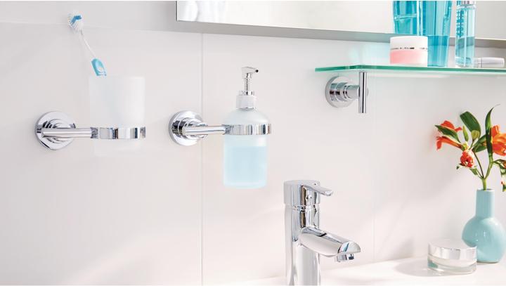Produktbild tesa LUUP Toilettenrollenhalter inkl. Klebelösung ohne Bohren