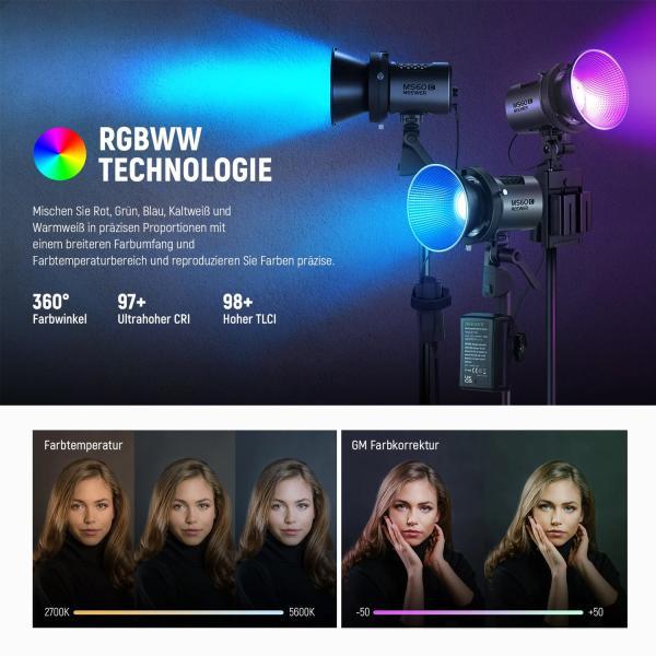 Image du produit Neewer Éclairage continu MS60C Éclairage photo-vidéo LED RGB (Lumière vidéo)