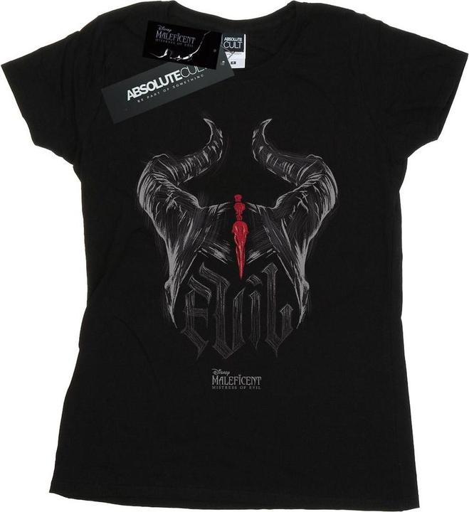 Actual product image Disney Womens/Ladies Maleficent Mistress Of Evil Evil Horns Cotton T-Shirt (XL)