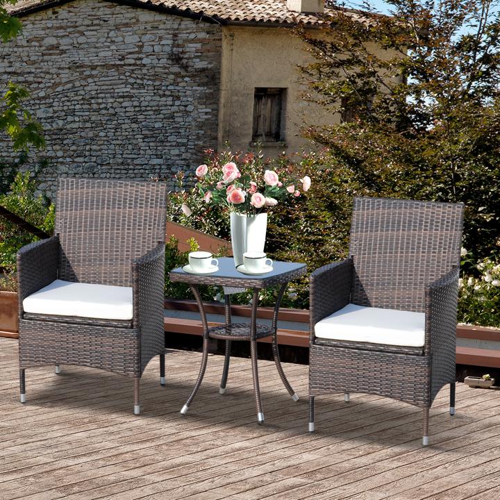Produktbild Outsunny Rattan-Sitzgruppe als 3-teiliges Set
