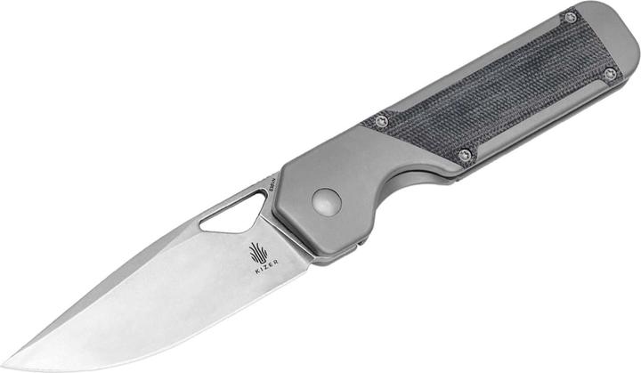 Produktbild Kizer Militaw Titanium Micarta Grey (8.50 cm)