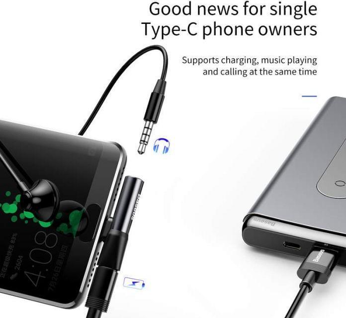 Produktbild Baseus 2in1 USB Typ-C Adapter (USB Typ C, 3.5mm Klinke)