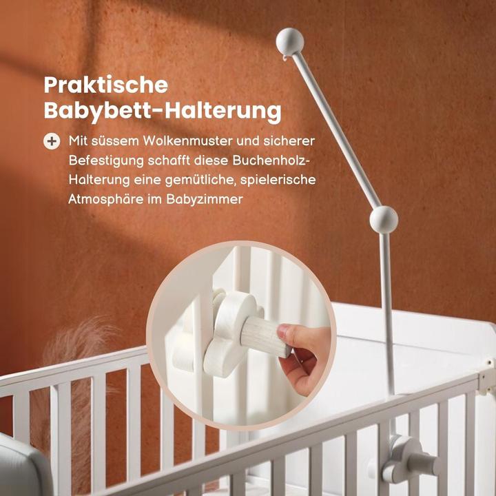 Produktbild Hermex Mobile Halterung Babybett Wolken Glockenhalter Spieluhr Arm