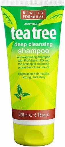 Produktbild Beauty Formulas Tea Tree Deep Cleansing Shampoo Cleansing Hair Shampoo 200Ml (200 ml, Flüssiges Shampoo)