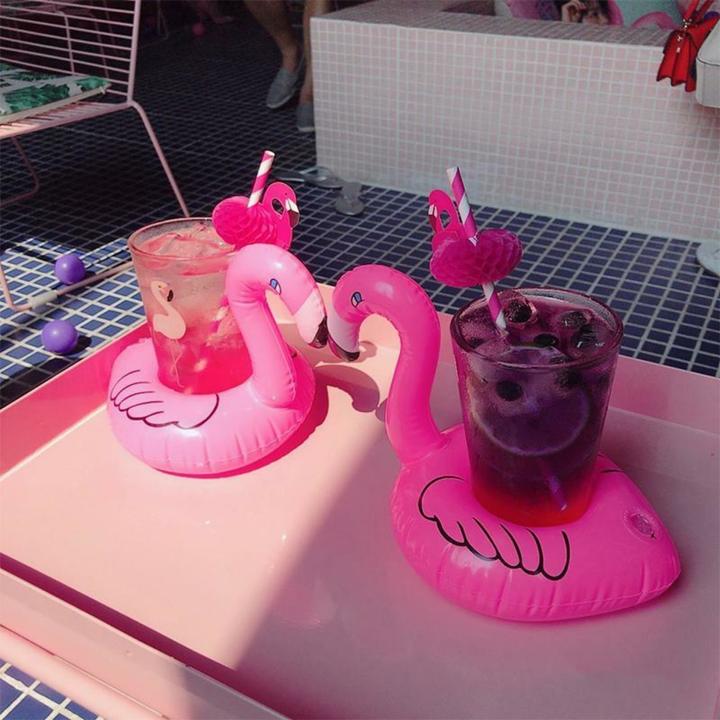 Actual product image JTI Inflatable cup holder - Flamingo