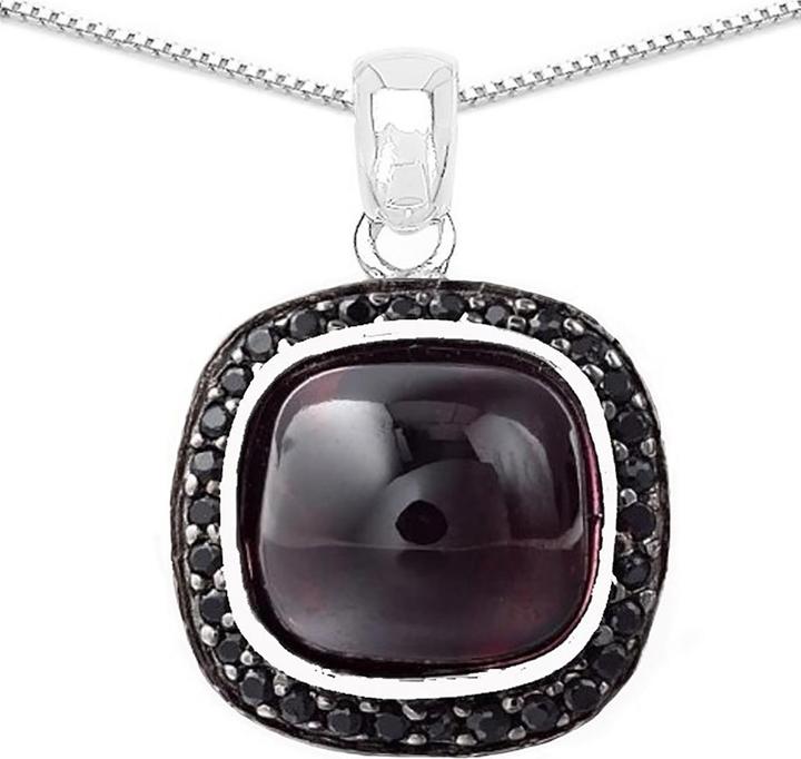 Image du produit Xen Pendentif avec chaîne Grenat Cushion Cabochon 45 cm Argent 925 (Argent sterling 925, 45 cm)