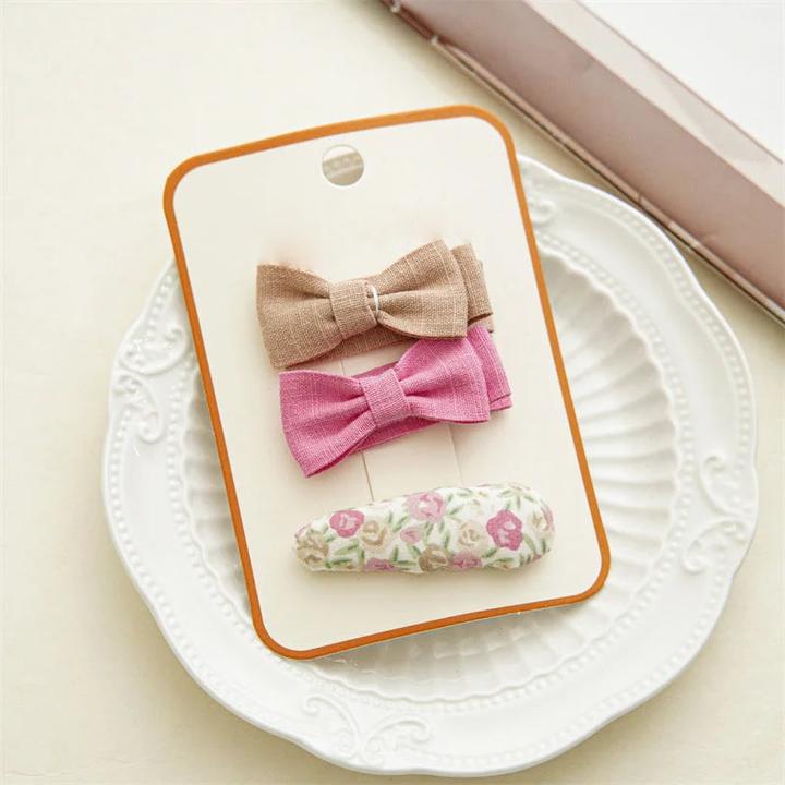 Activity Board Adorable Floral Bow Hair Clips - Perfekte Kopfbedeckung Zubehör (3 pcs.)