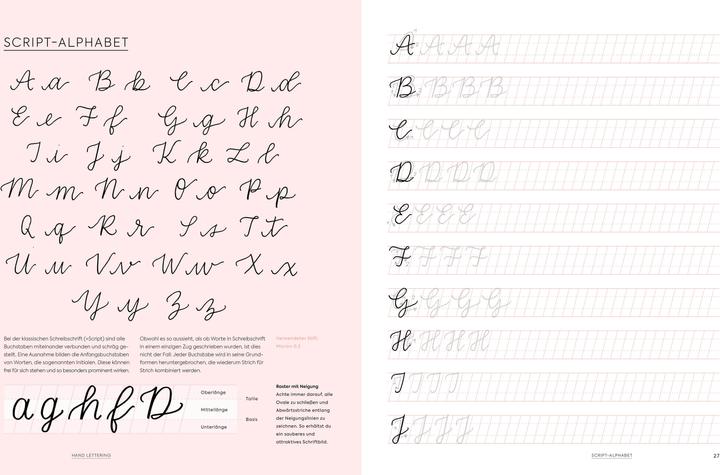 Immagine prodotto Handlettering Alphabete Das Übungsheft mit Stift (Tedesco, Cappella Tanja, 2018)