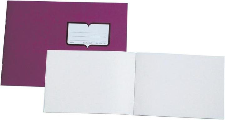 Naturaline Livre de dessin (A4, De part et d'autre, Blanc, Couverture rigide)