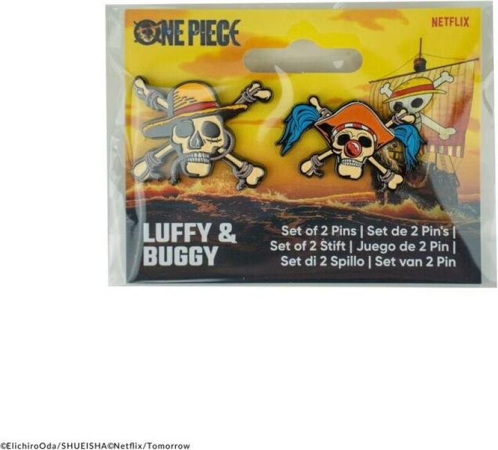 Produktbild Cinereplicas One Piece Ansteck-Pins 2er-Pack Luffy & Buggy