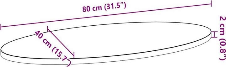 Image du produit VidaXL Lyndsie (80 x 40 x 2 cm)