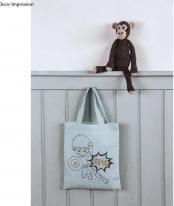 Produktbild Rayher Baumwoll-Tasche m. Druck, hellblau, 1 Stück