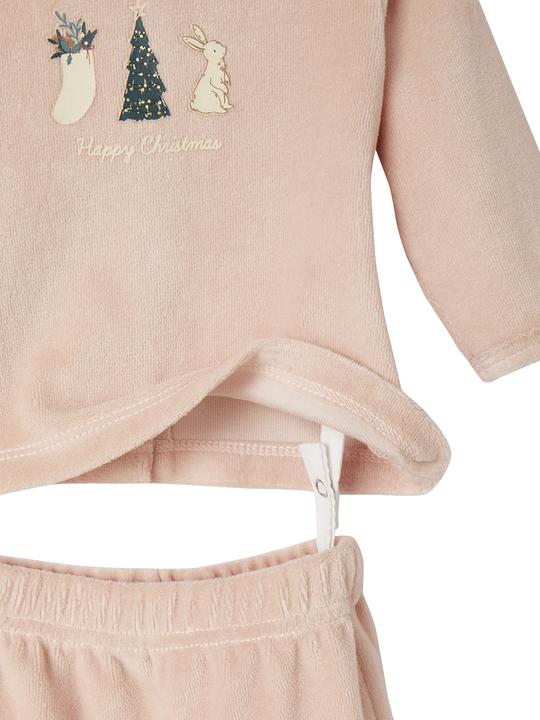 Actual product image Vertbaudet Weihnachtlicher Baby Samt-Schlafanzug Oeko-Tex